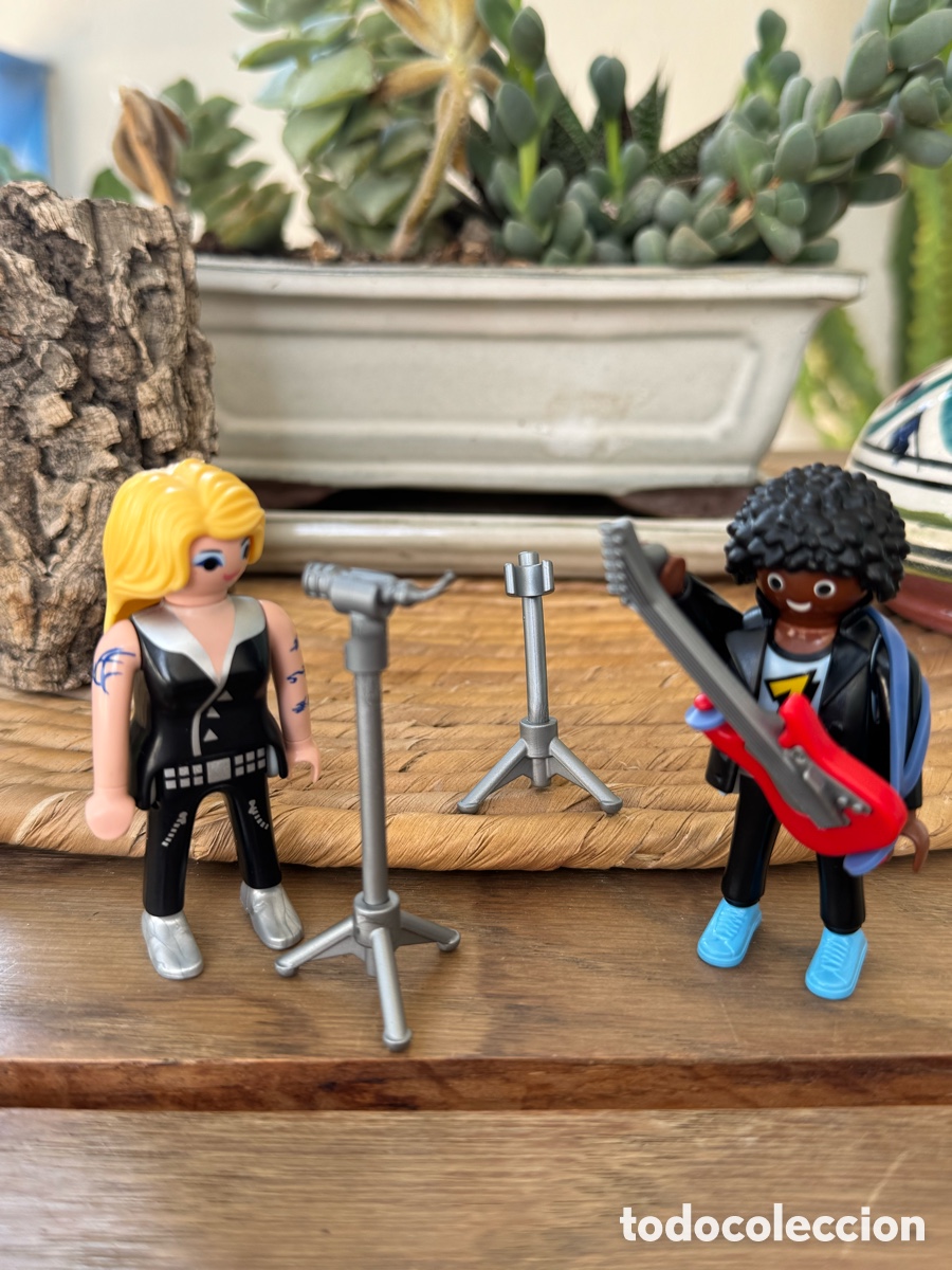 Playmobil: Lote Playmobil M&uacute;sicos Rock con Guitarra