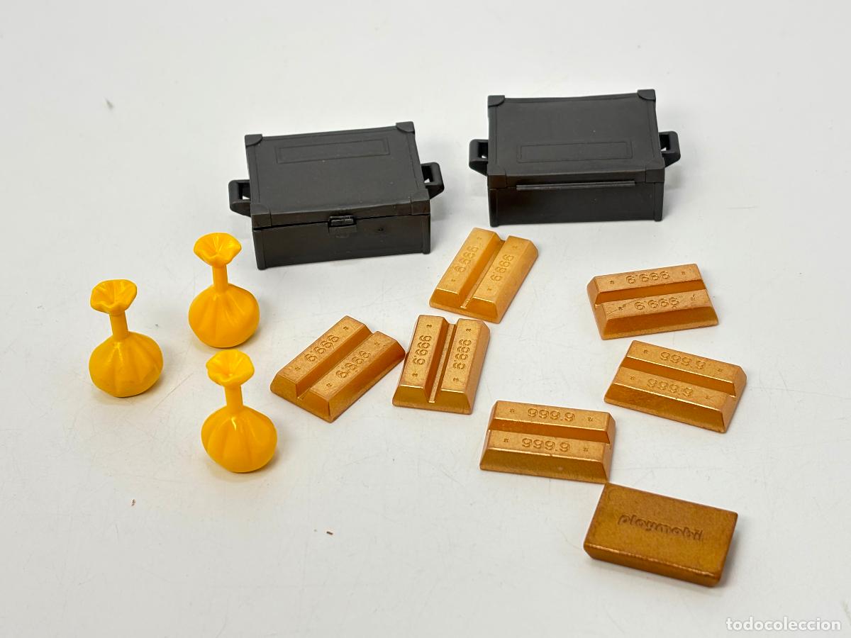 Playmobil: Playmobil lote ba&uacute;l cofre lingote oro saca