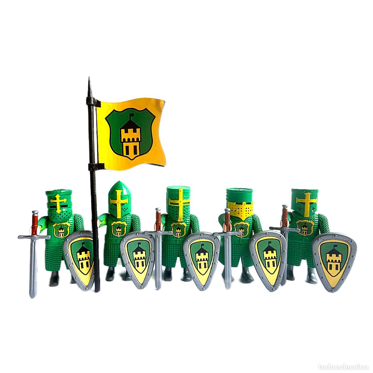 Playmobil: Playmobil 5 Caballeros Custom Castillo Medievales 3666 3667 torre amarilla TEMPLARIOS