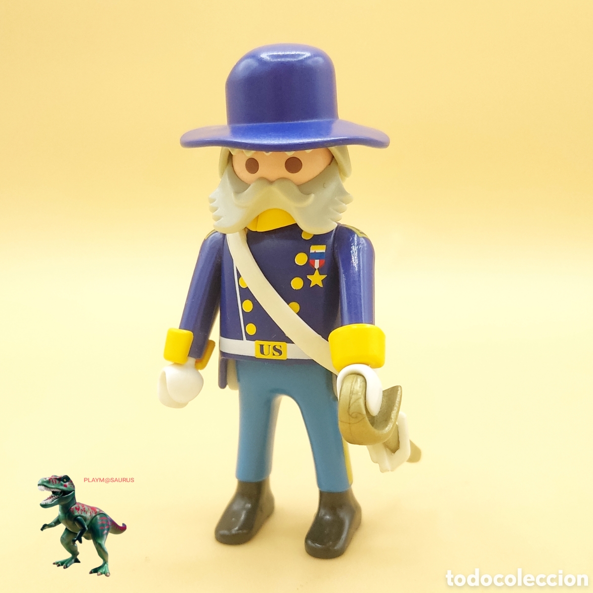 Playmobil: Playmobil 3034 figura general nordista ACW ejercito de la union oficial soldado US unionista