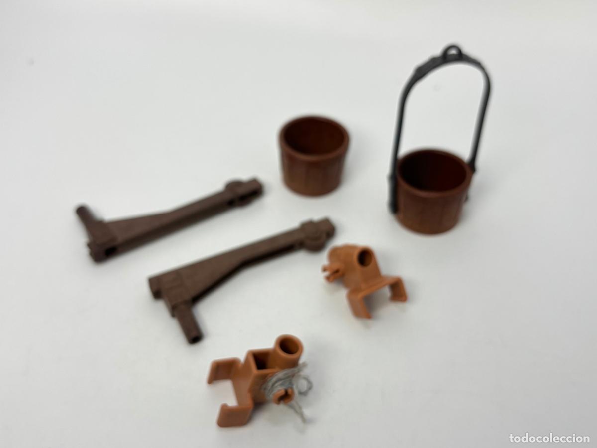Playmobil: Playmobil lote cubo soporte gr&uacute;a torre casa castillo medieval