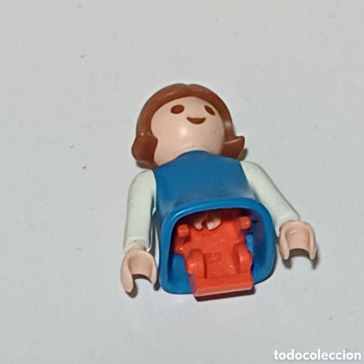 Playmobil: Pieza playmobil figura ni&ntilde;a torso azul con brazos blancos