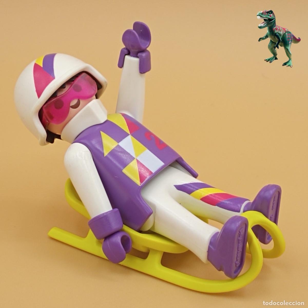 Playmobil: Playmobil figura corredor de luge carrera trineo deporte juegos olimpicos de invierno 4585