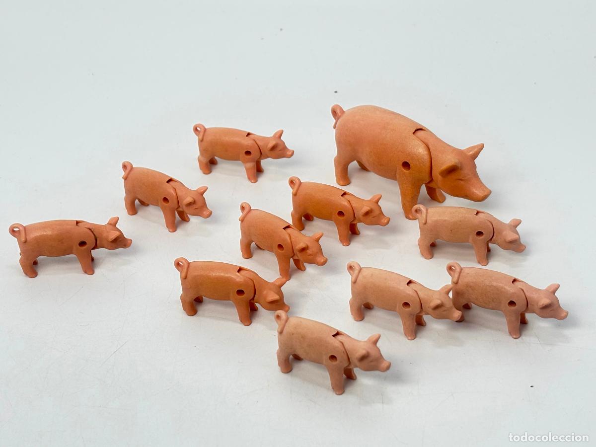 Playmobil: Playmobil lote cerdo y cr&iacute;as granja