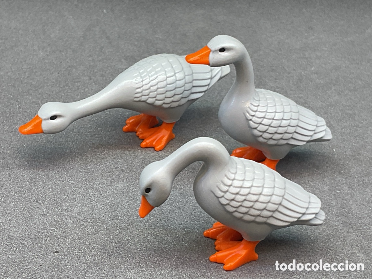 Playmobil: ANIMALES PLAYMOBIL. OCAS, GANSOS COLOR GRISACEO.