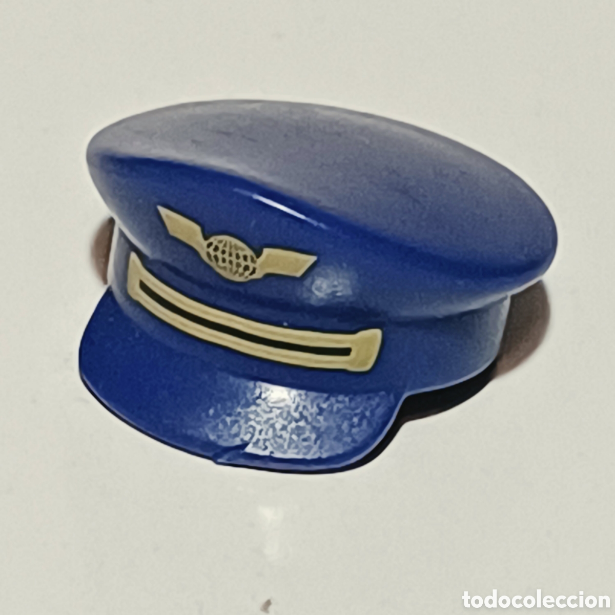 Playmobil: Pieza playmobil gorra gorro azul capitan piloto avion comercial alas