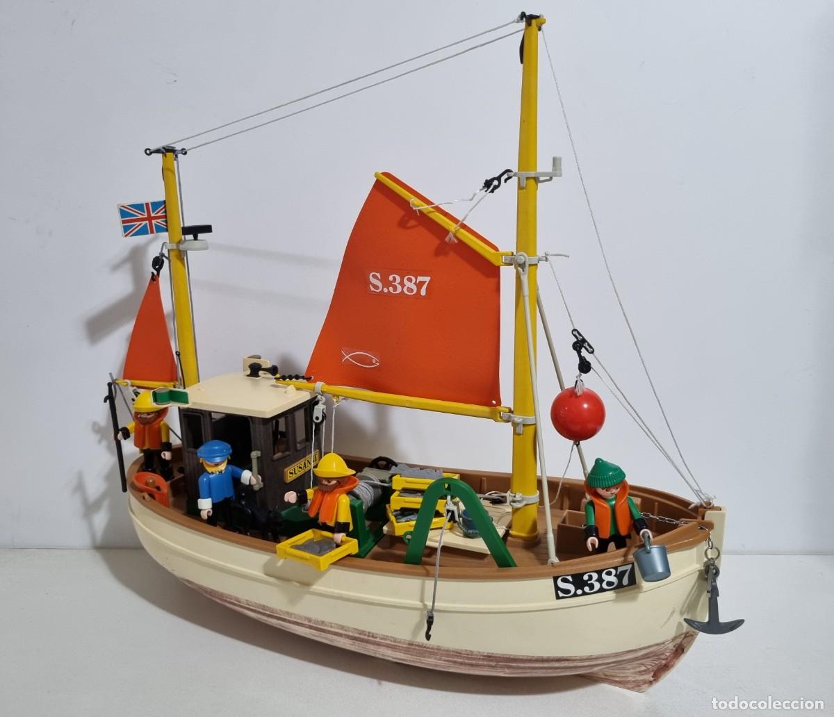 Playmobil: Playmobil 3551 Barco Pesca Pesquero Embarcacion Susanne Pescador Marinero UK