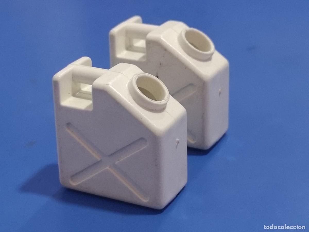 Playmobil: Playmobil bidones blancos gasolina taller safari vehiculo Pow