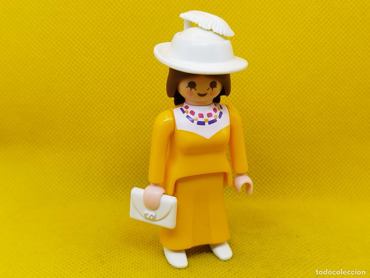 Playmobil: Playmobil Mujer victoriana con vestido amarillo y sombrero blanco