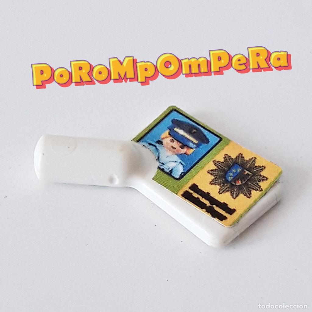 Playmobil: PLAYMOBIL ficha policial tarjeta dni identificaci&oacute;n polic&iacute;a placa S1
