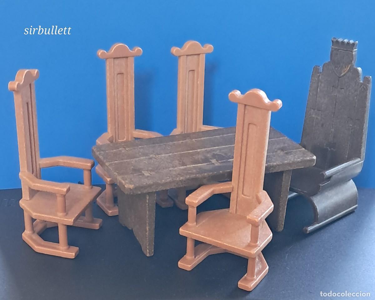 Playmobil: Lote Muebles Castillo Medieval Playmobil Vintage - Trono y Comedor. Romanos Bel&eacute;n