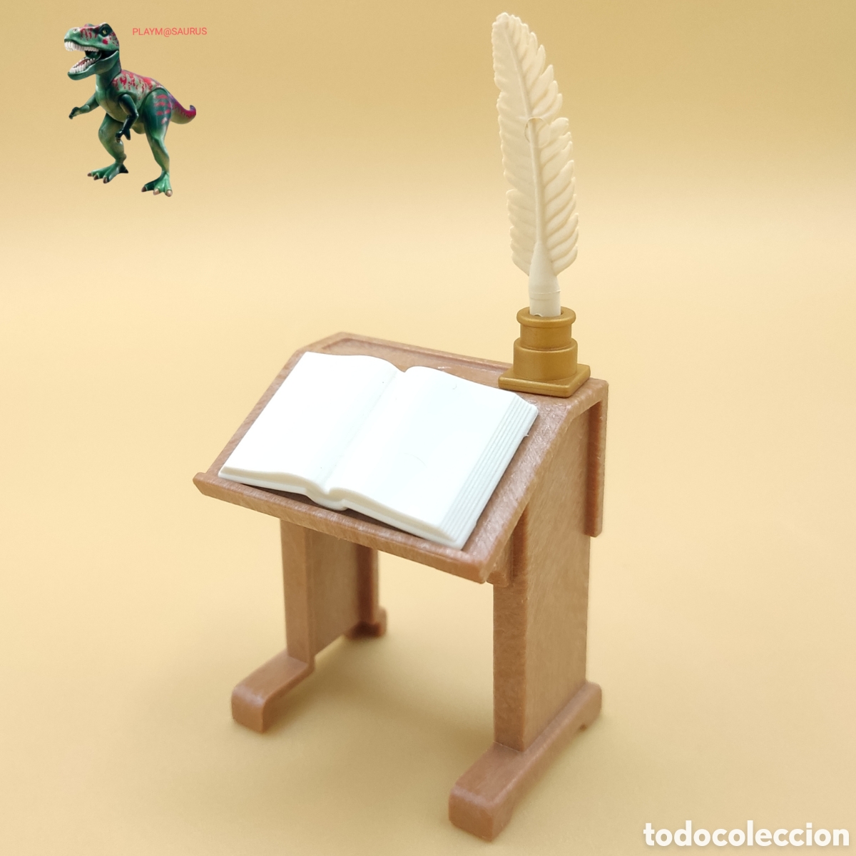 Playmobil: Playmobil facistol atril mesa libro tintero pluma medieval musico escritor escribano monje astronomo
