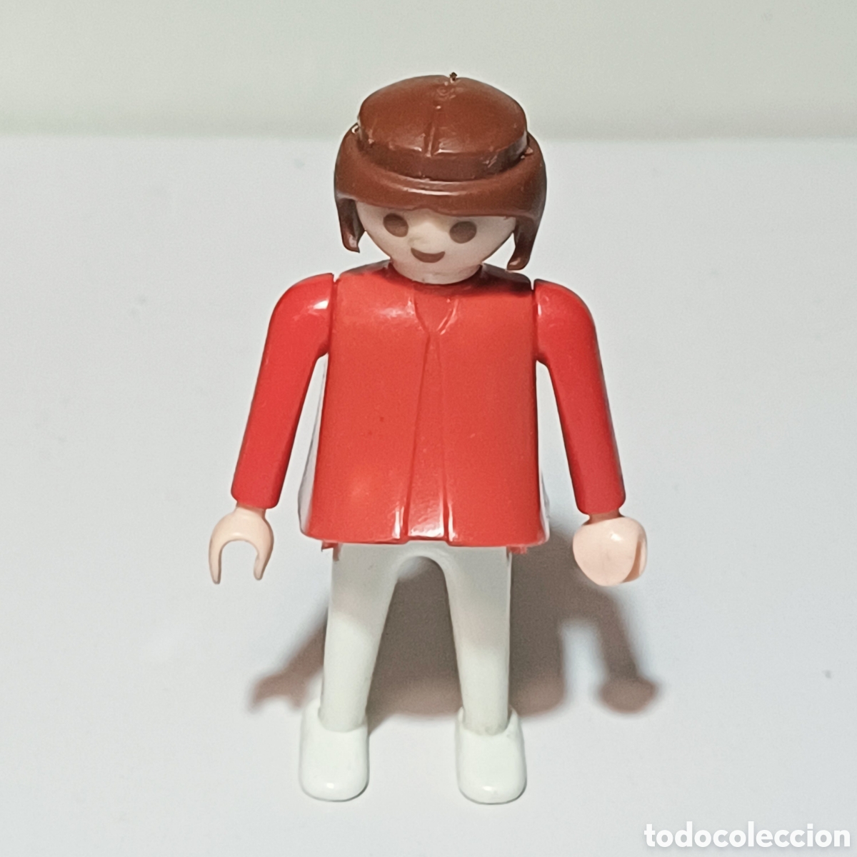 Playmobil: Figura Playmobil mujer primera epoca torso rojo piernas blancas city ciudad