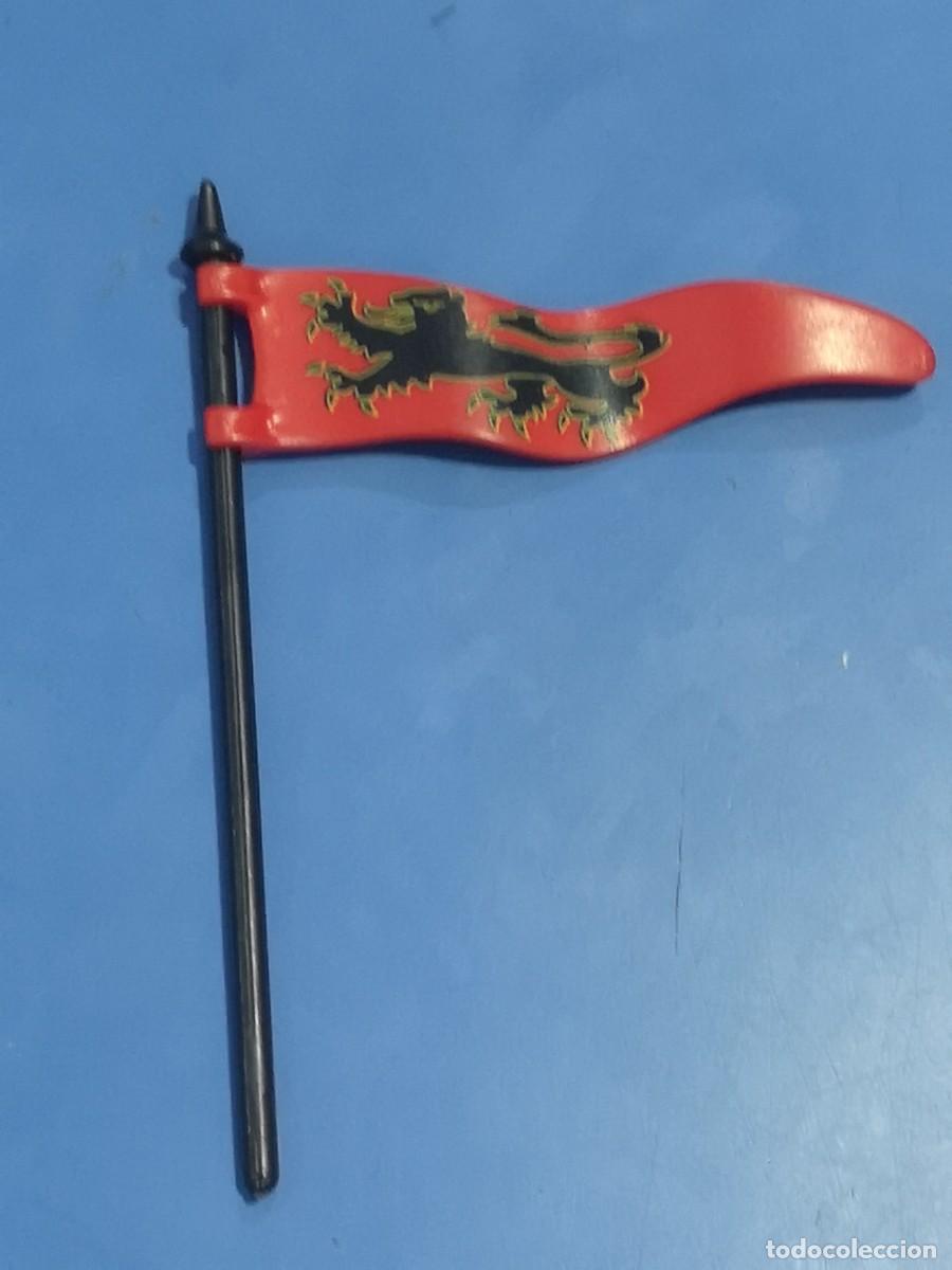 Playmobil: Playmobil bandera estandarte m&aacute;st&iacute;l castillo medieval soldado drag&oacute;n Pow