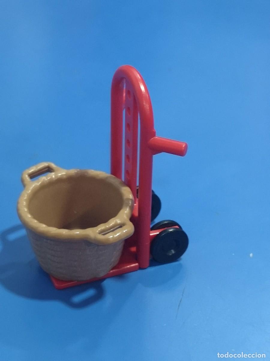 Playmobil: Playmobil 4135 carretilla plegable roja cesto granja medieval puerto Western Pow