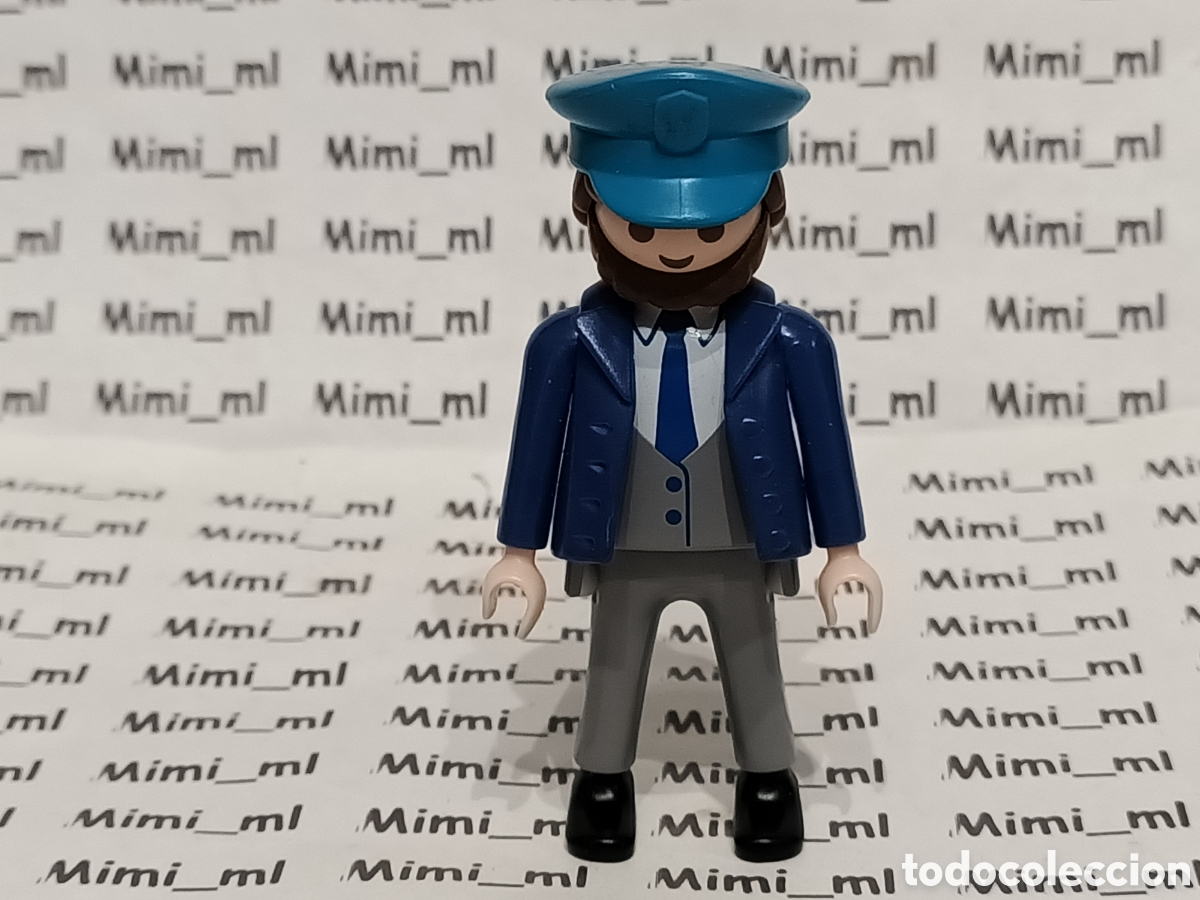 Playmobil: Playmobil figura hombre revisor tren estaci&oacute;n