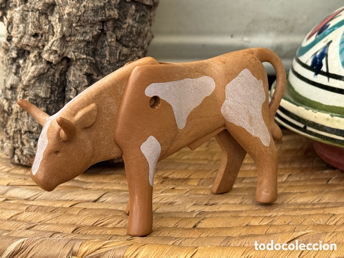 Playmobil: Playmobil Vaca Marr&oacute;n con manchas (moteada)