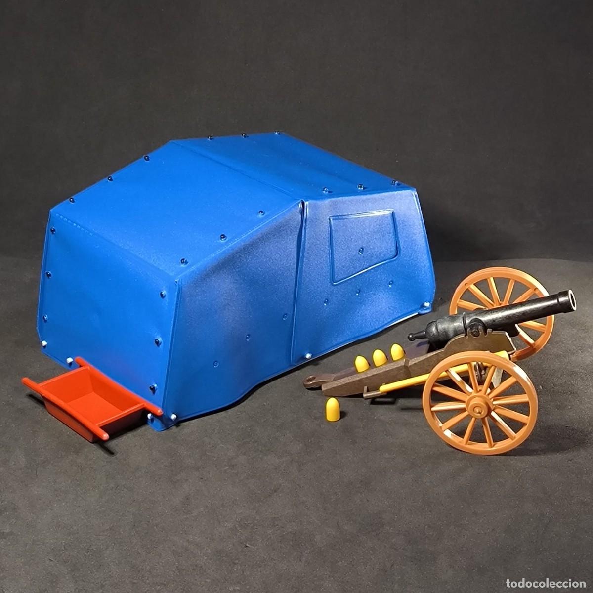 Playmobil: Playmobil carpa azul con ca&ntilde;on nordista ☼