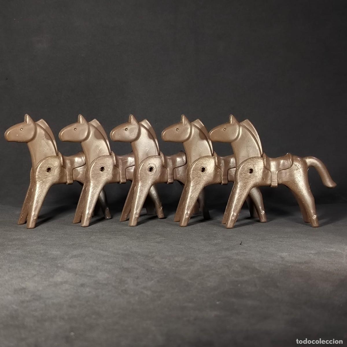 Playmobil: Playmobil caballos marrones con sillas fijas☼