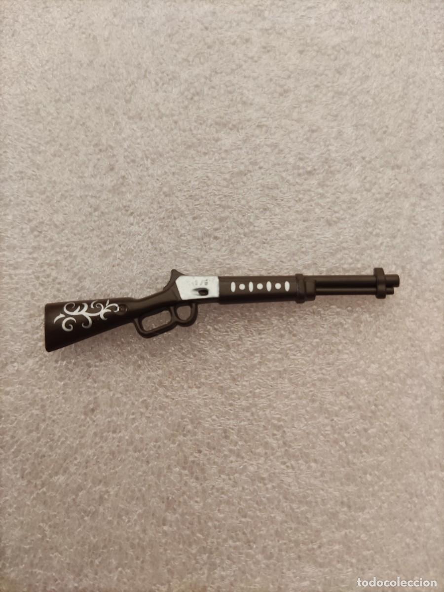Playmobil: rifle escopeta marr&oacute;n oscuro detalles grises armas oeste Playmobil