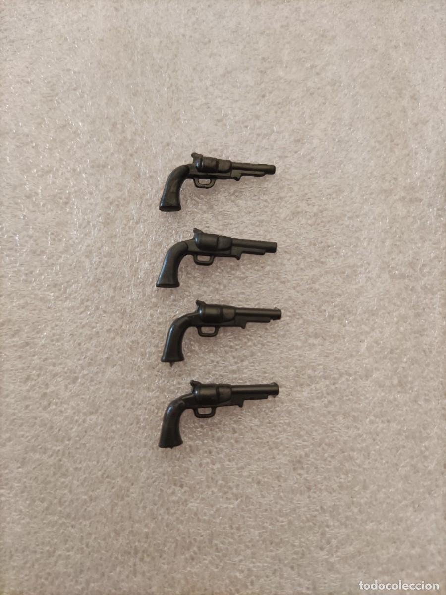 Playmobil: 4 pistolas revolver soldados armas Playmobil