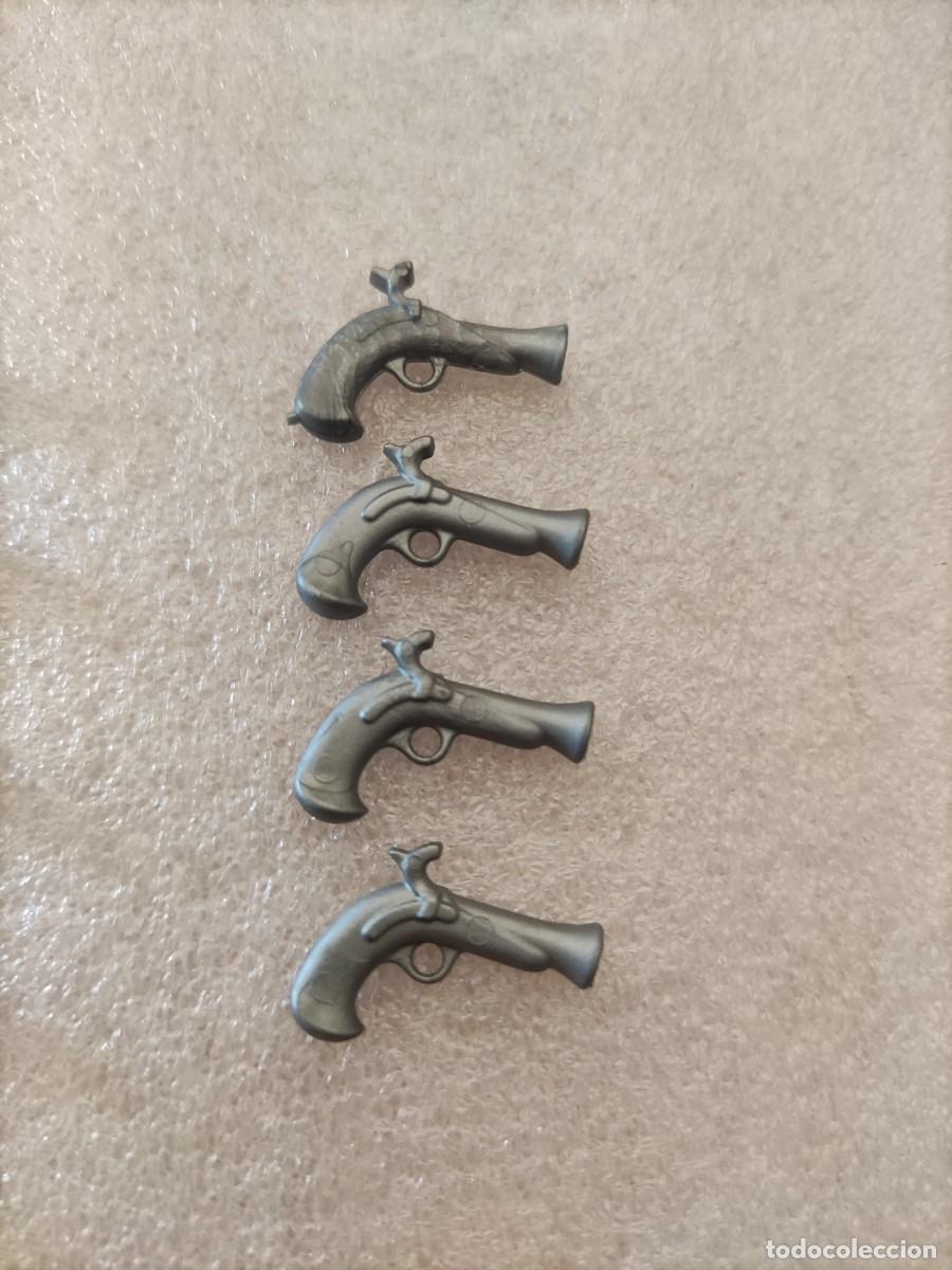 Playmobil: 4 pistolas gris piratas armas Playmobil