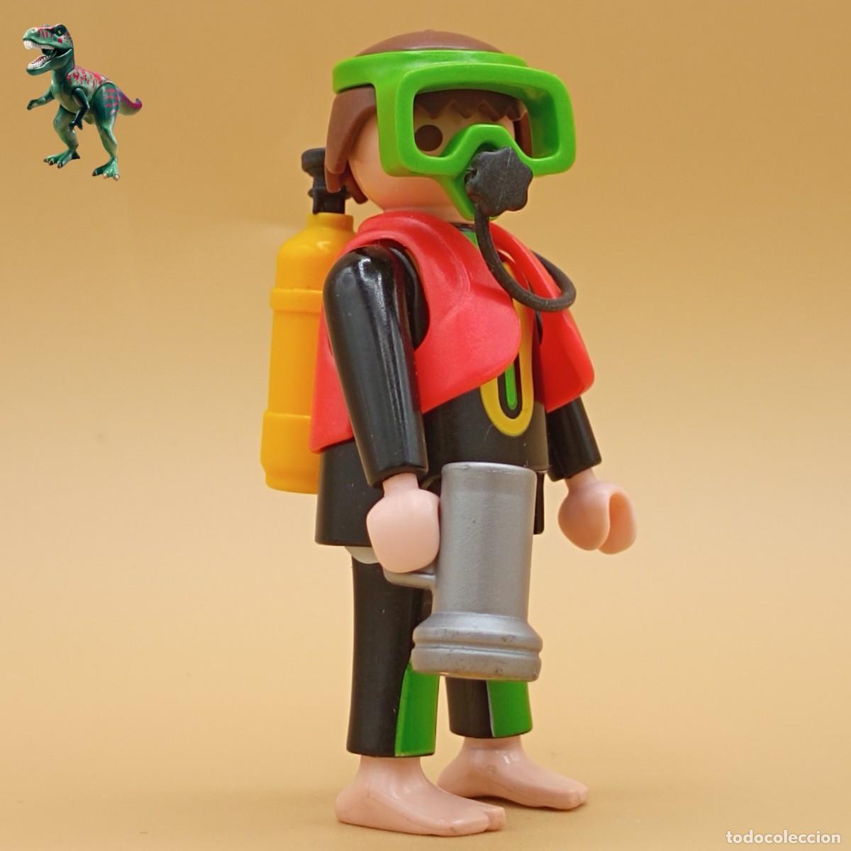 Playmobil: Playmobil figura hombre submarinista con linterna buceador neopreno buzo buceo mar oceano 3330 4596