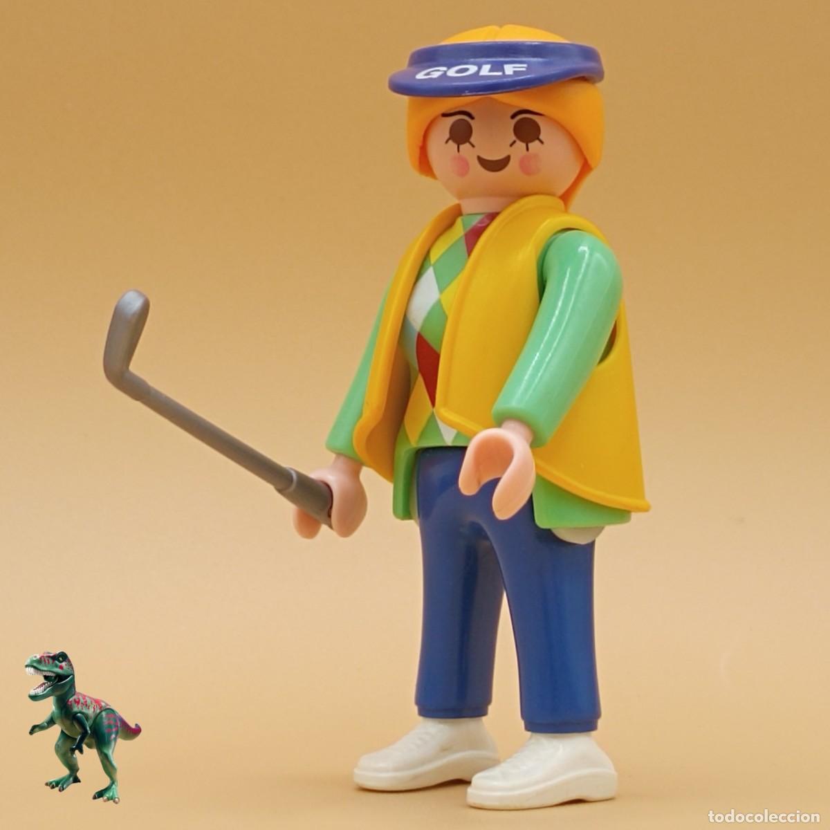 Playmobil: Playmobil figura mujer golfista con visera jugadora de golf deporte city life 4606