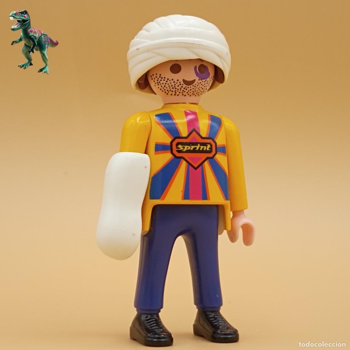 Playmobil: Playmobil figura ciclista herido helicoptero de rescate paciente hospital accidente 3845 5704 9987
