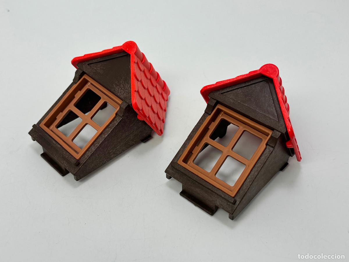 Playmobil: Playmobil lote ventana con tejado rojo casa castillo