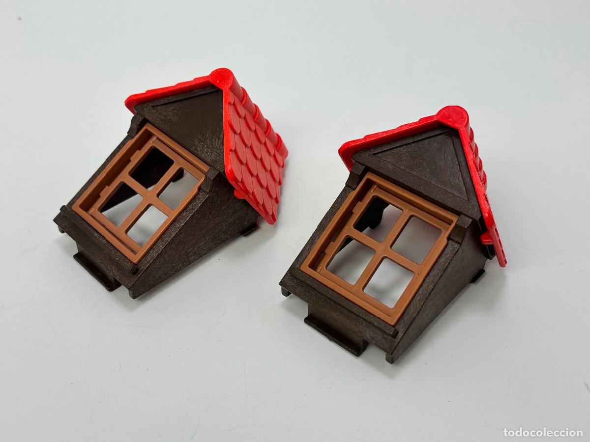 Playmobil: Playmobil lote ventana con tejado rojo casa castillo