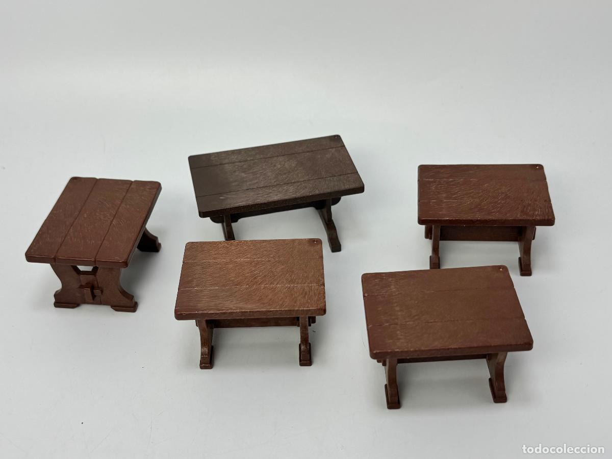Playmobil: Playmobil lote mesa desmontable marr&oacute;n