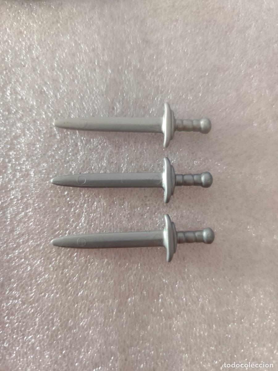 Playmobil: 3 espadas gris armas Playmobil - Foto 2