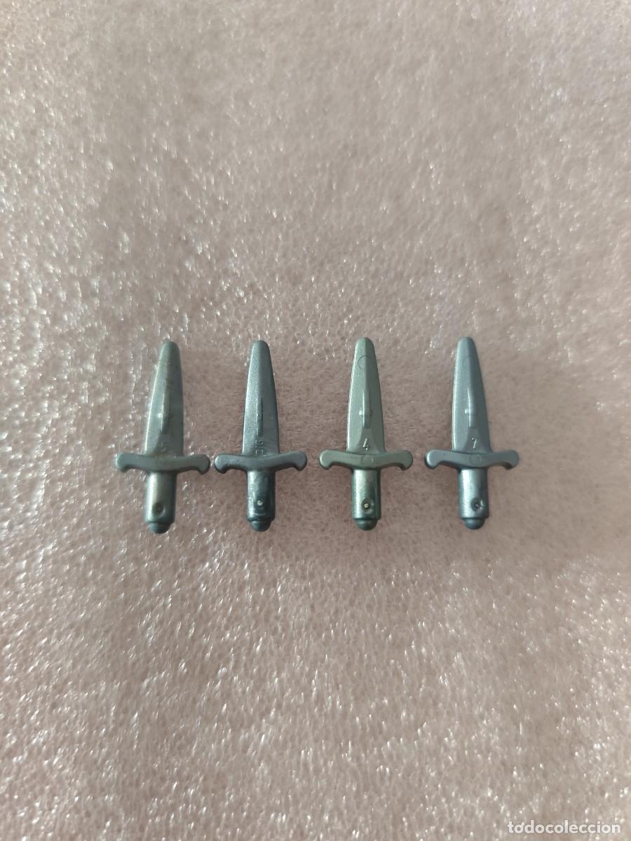 Playmobil: 4 Cuchillos gris daga armas Playmobil