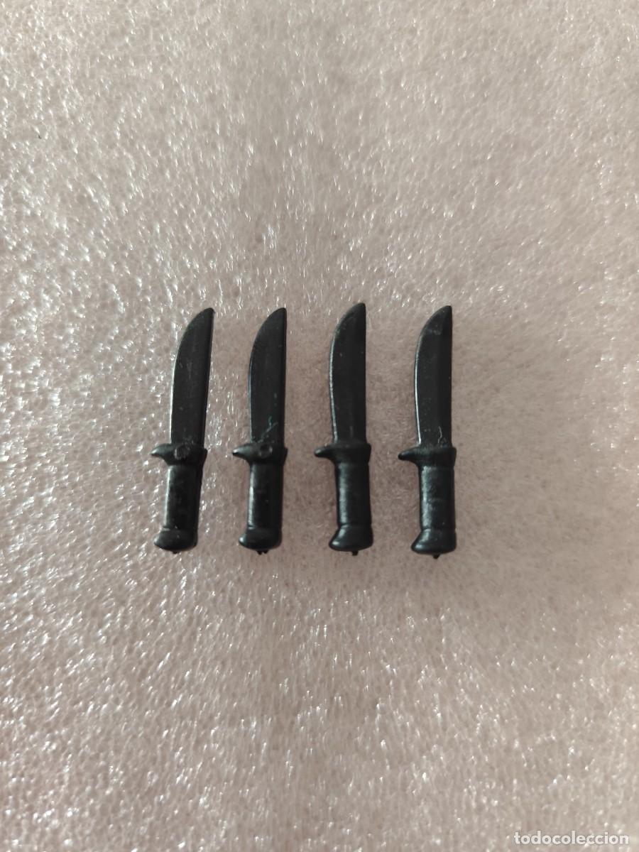 Playmobil: 4 Cuchillos negro armas Playmobil