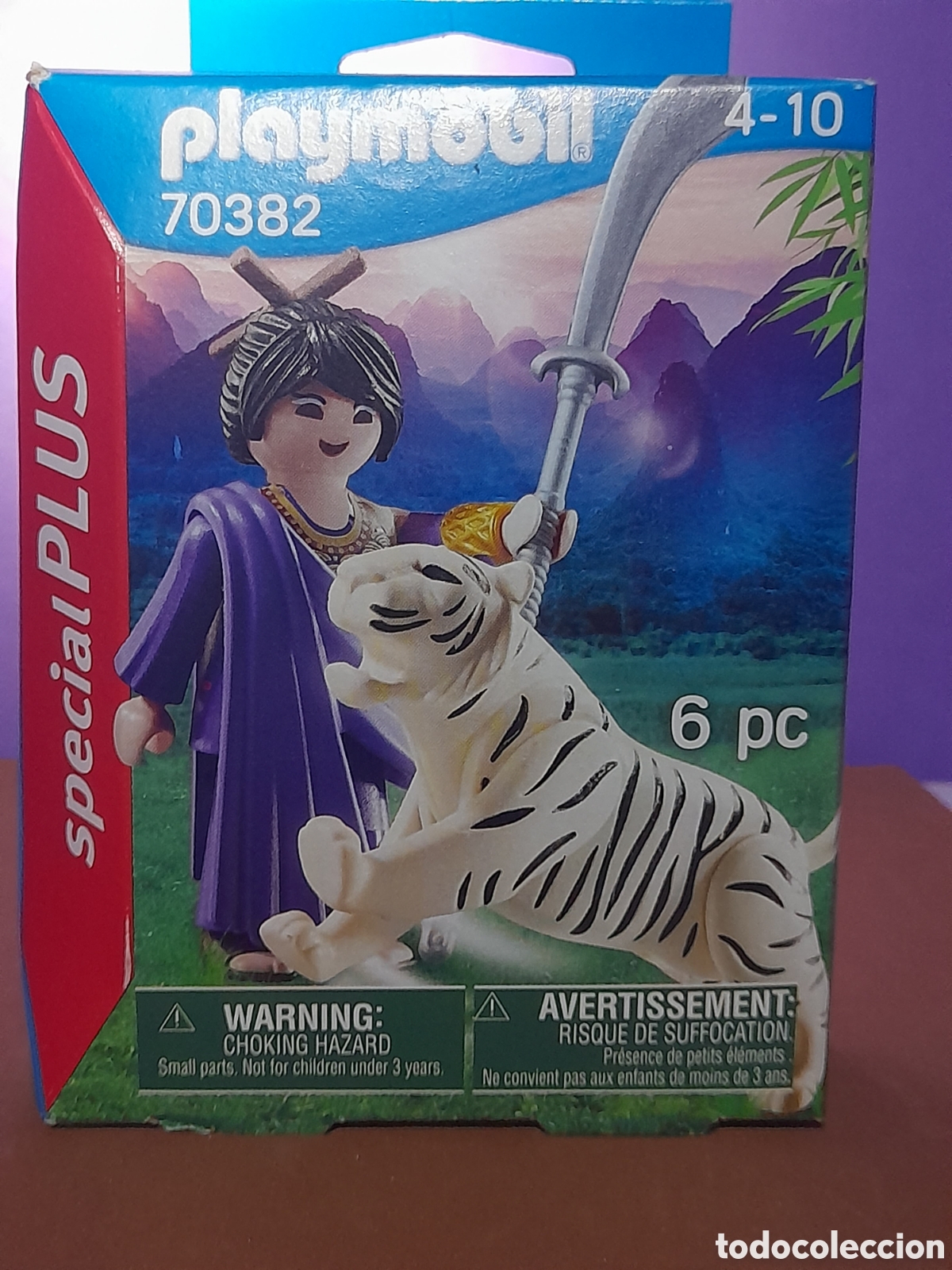 Playmobil: Playmobil figuras, special plus, guerrera con tigre blanco