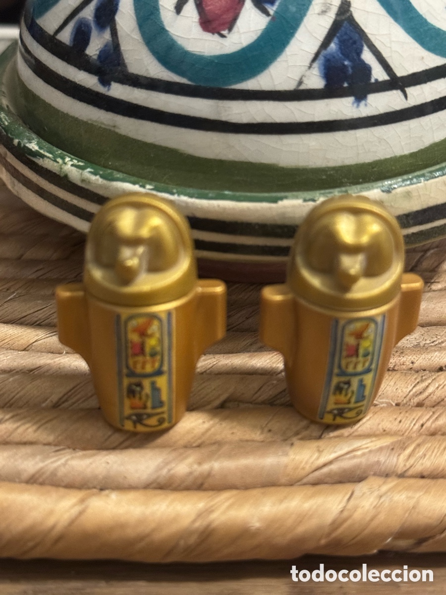 Playmobil: Playmobil 2 Vasos Canopos Egipcios Dorados