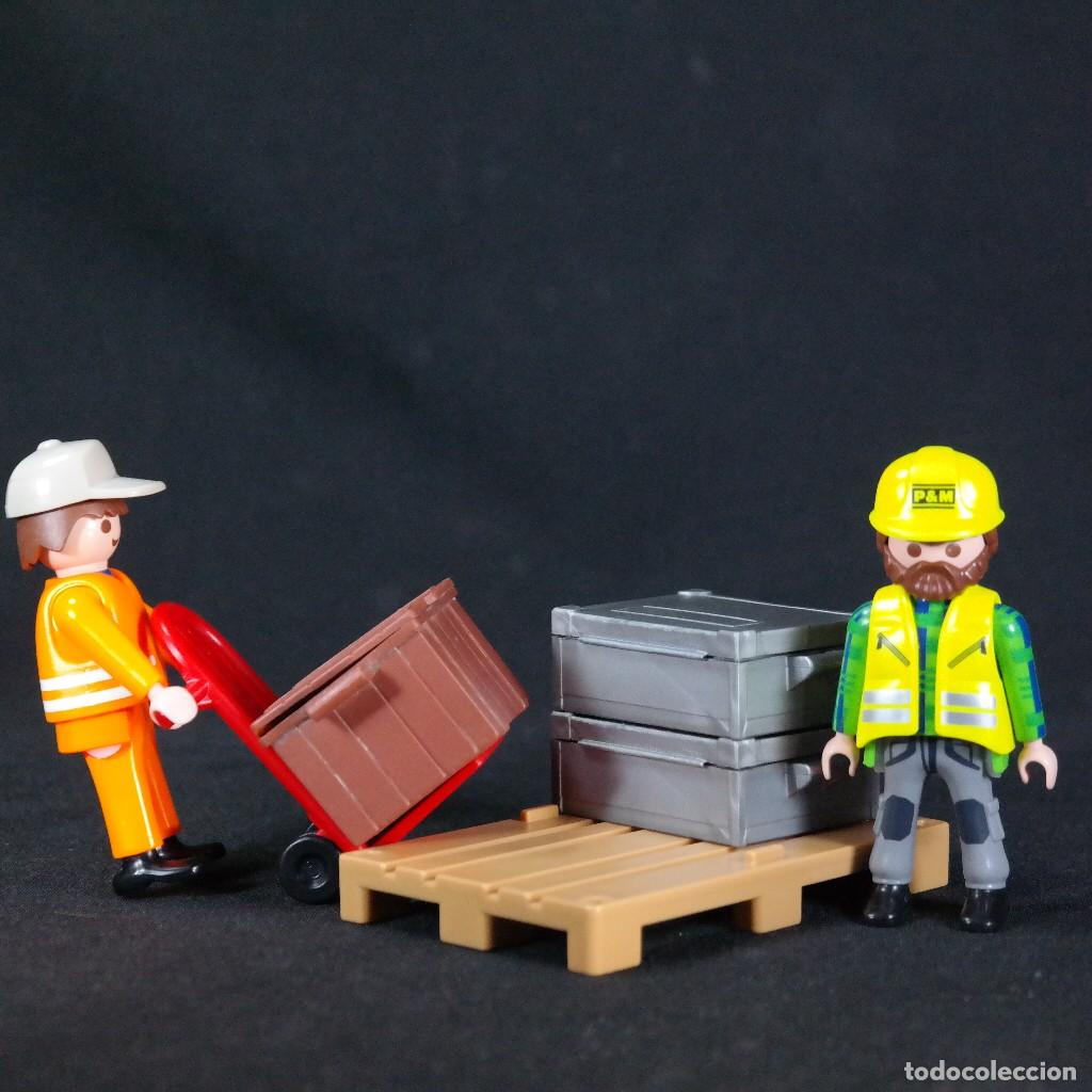 Playmobil: Playmobil dos trabajadores con palet ☼