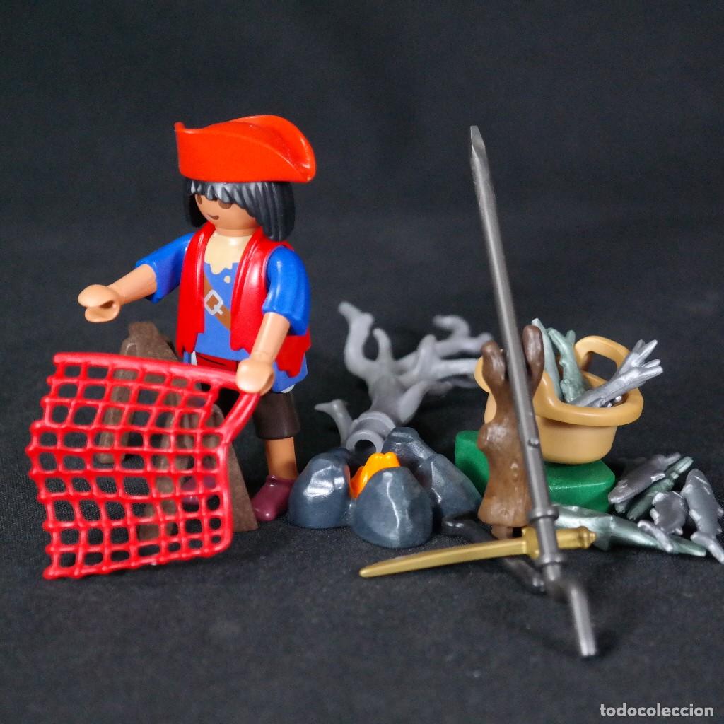 Playmobil: Playmobil pirata con red y pescados ☼