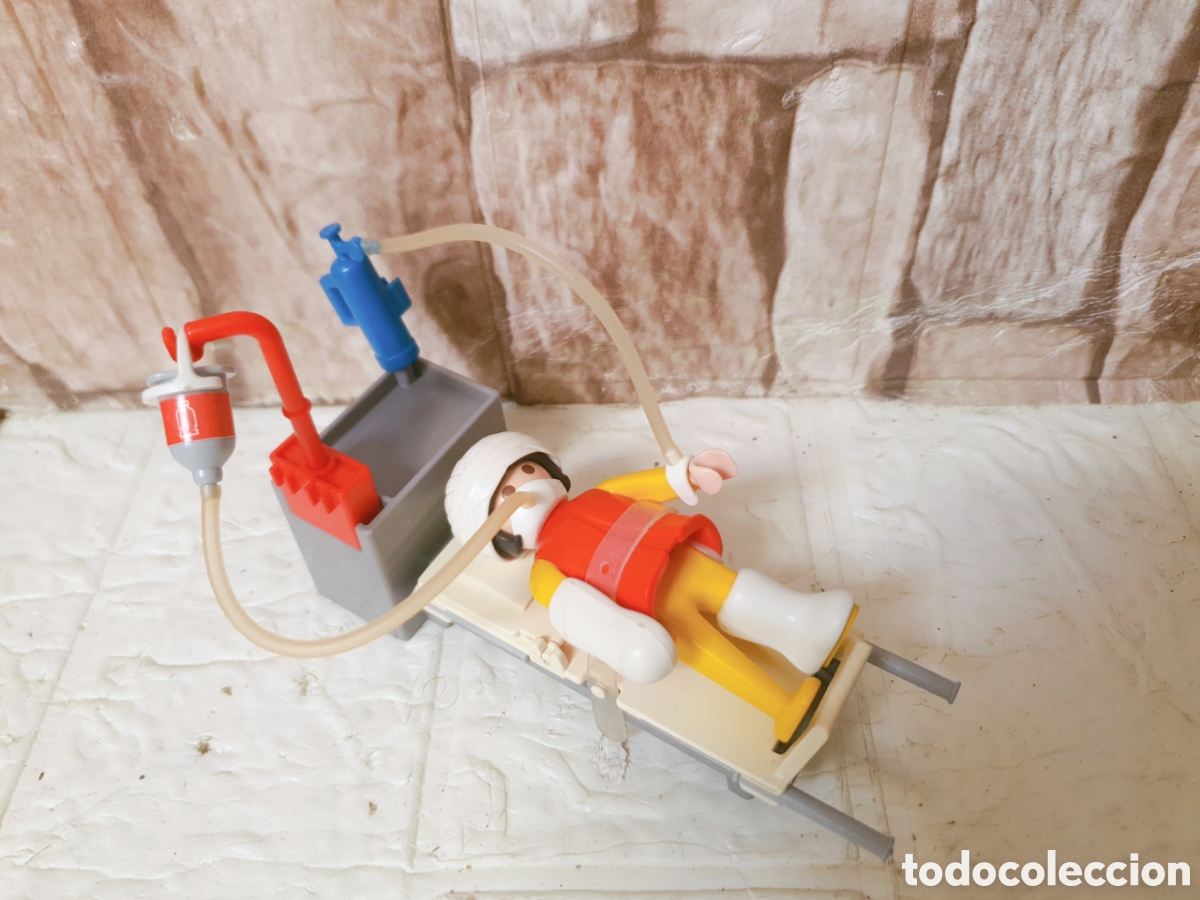 Playmobil: PLAYMOBIL MUEBLE CAMA COMPLET HOSPITAL CAMPA&Ntilde;A 3224 VIA SUERO OXIGENO GOMA CAMILLA GOTERO 3495 VENDA