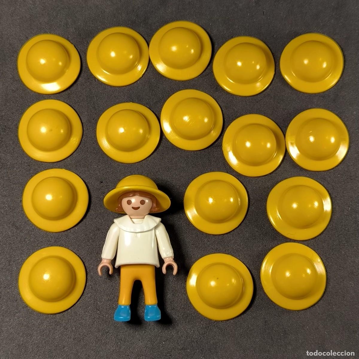 Playmobil: Playmobil ni&ntilde;a con sombreros amarillos ☼