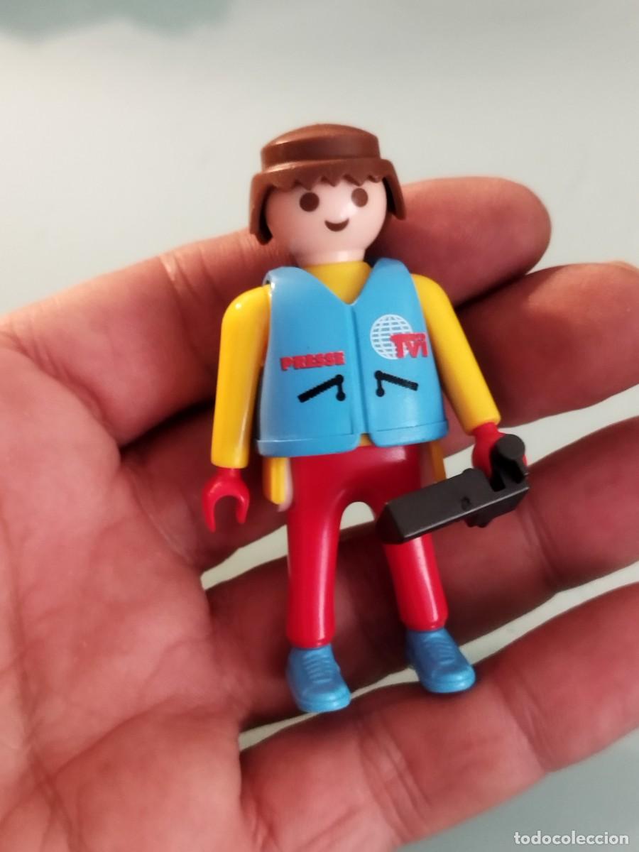 Playmobil: Figura Playmobil. Reportero o c&aacute;mara de televisi&oacute;n.
