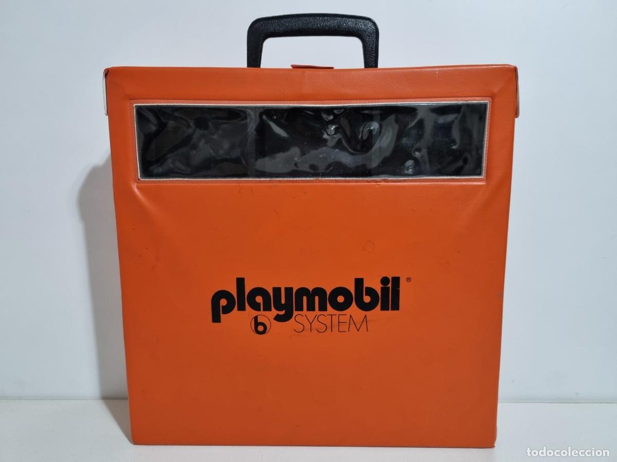 Playmobil: Playmobil System Antiguo Maletin Maleta Naranja Transporte Bandeja Expositora