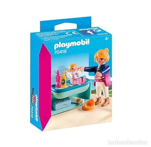 Playmobil: Playmobil 70418 Mam&aacute; con Beb&eacute; y Cambiador &iexcl;Nuevo en Caja!