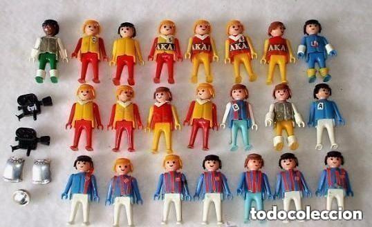 Playmobil: PLAYMOBIL GEOBRA A&Ntilde;O 1974 - DOS EQUIPOS DE FUTBOL Y EXTRAS