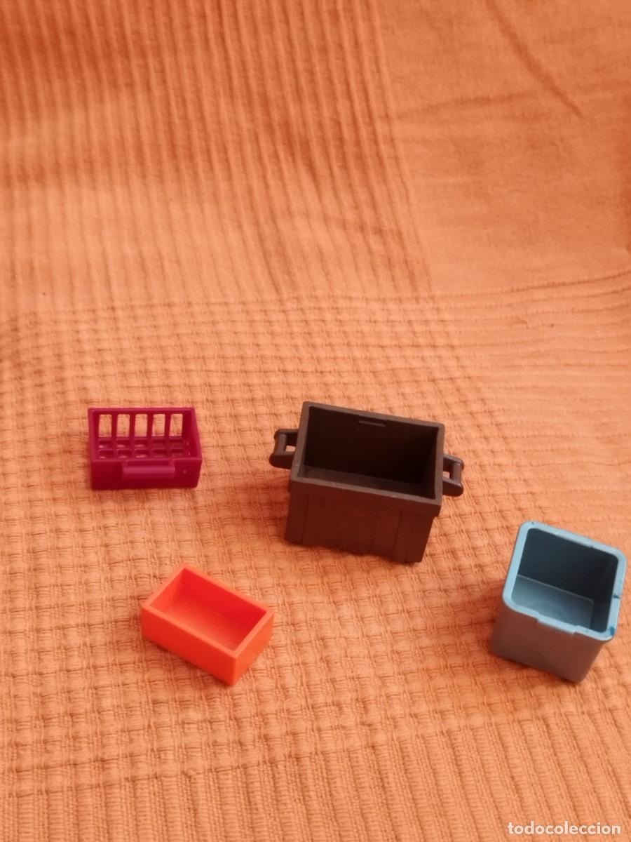 Playmobil: Figura Playmobil. Lote de 4 piezas accesorios. Cajas, cestas o bandejas.