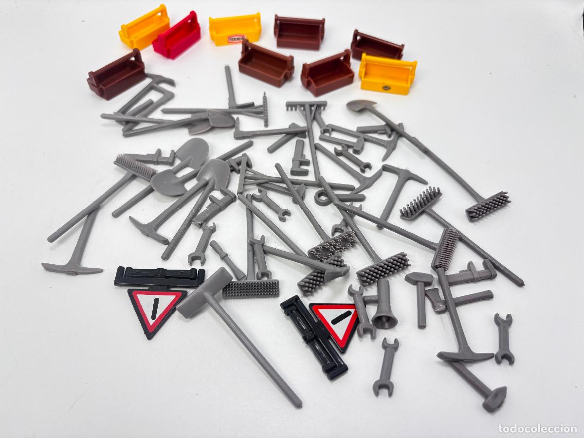 Playmobil: Playmobil lote herramientas con cajas obra taller