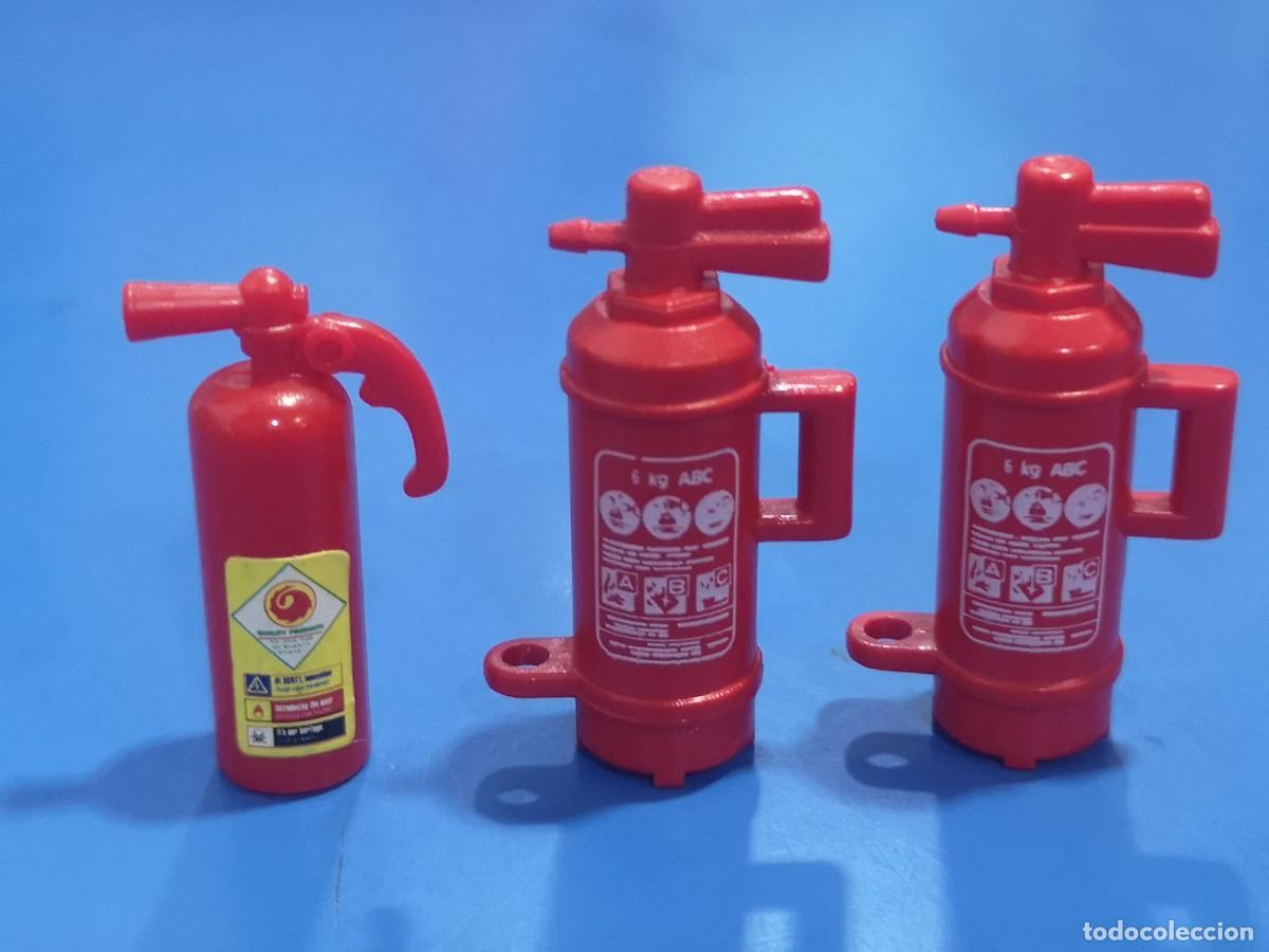 Playmobil: Playmobil X3 extintores cami&oacute;n bomberos casa bomberos piezas accesorios complementos Nil