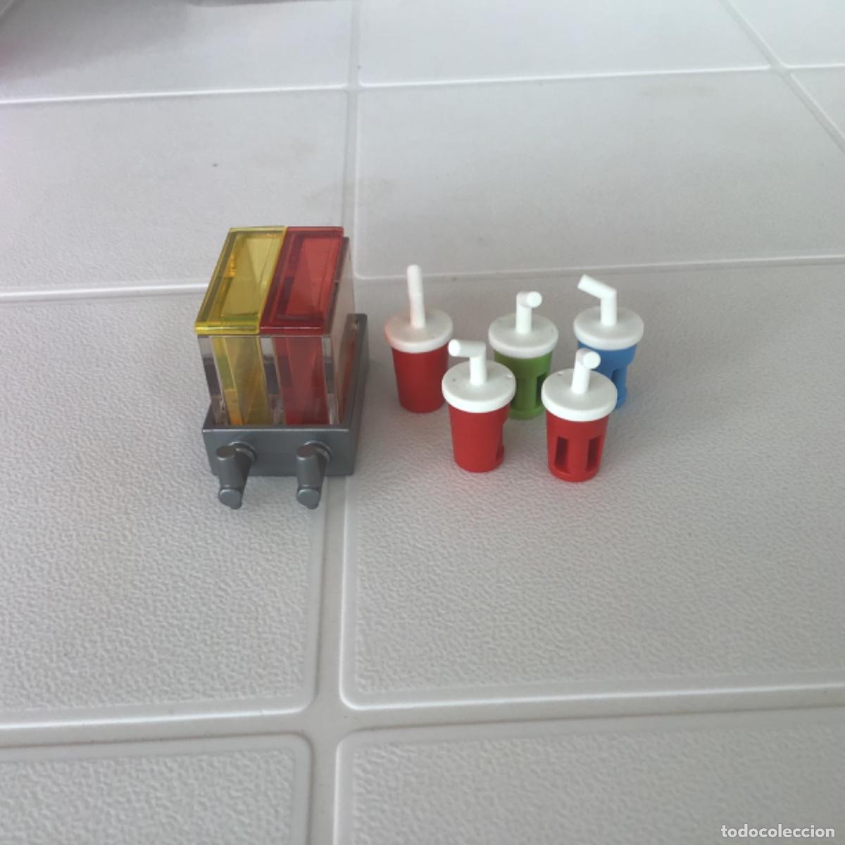 Playmobil: Playmobil Lote Dispensador de bebidas, granizados y 5 vasos refrescos.