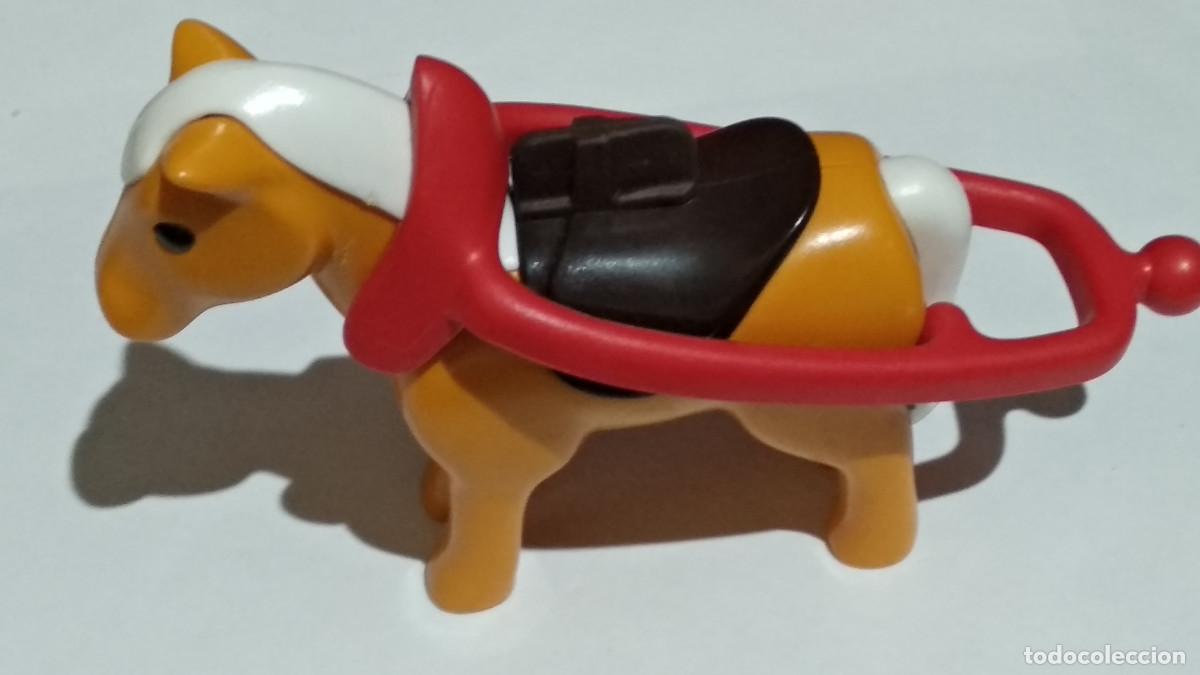 Playmobil: PLAYMOBIL 1 2 3 CABALLO CON TIRO PARA CARRUAJE ANIMAL ZOO, PARQUE, ARCA DE NO&Eacute; 123